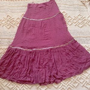 Free People Ella Tiered Midi Skirt